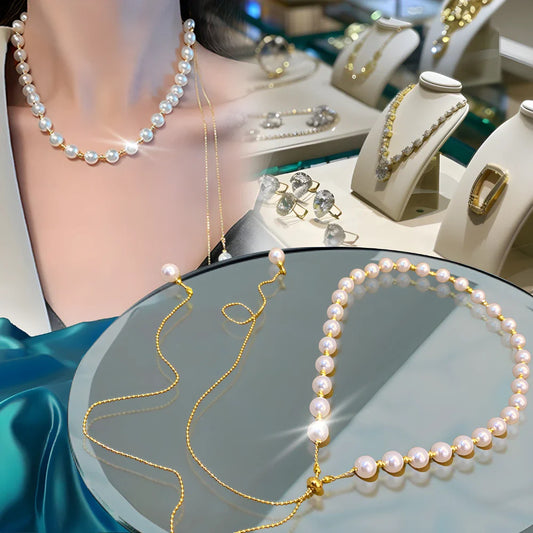 Collar de Perlas Ajustable y Elegante para Mujer