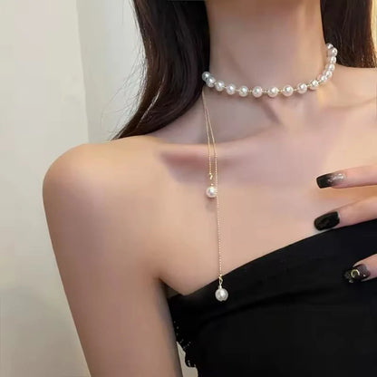 Collar de Perlas Ajustable y Elegante para Mujer
