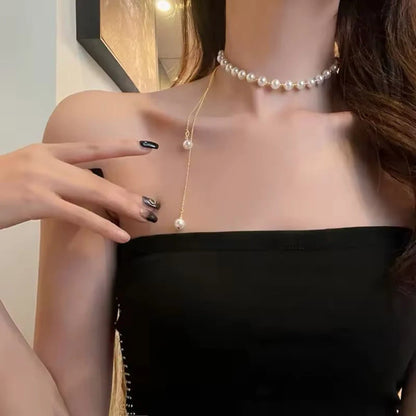 Collar de Perlas Ajustable y Elegante para Mujer