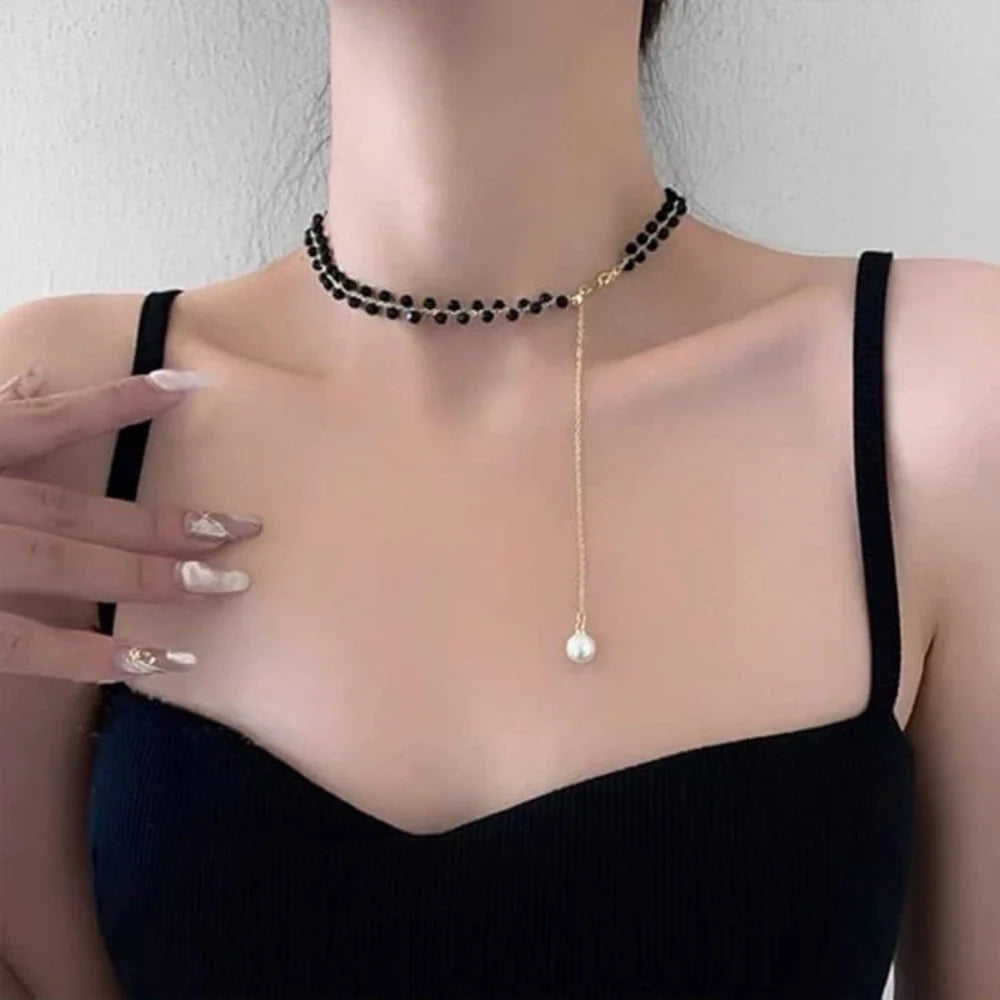 Collar Gargantilla de Acero Inoxidable con Cristales Elegantes